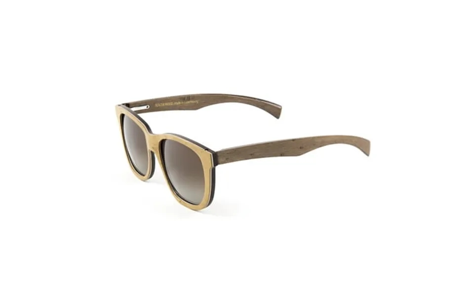 Gold & Wood Toliman Square Sunglasses 55mm Beige Wood