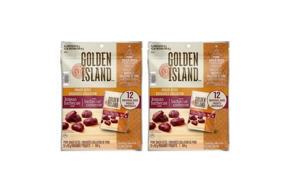 Golden Island Korean Bbq Pork Snack Bites - 12 X 42g Bags 2 Cases