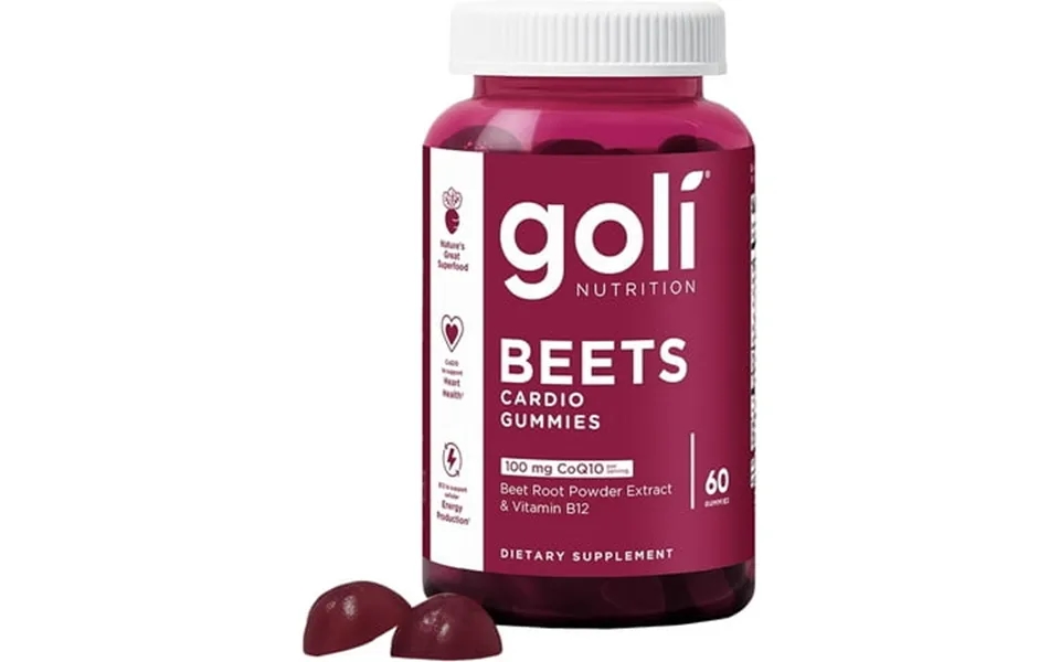 Goli Nutrition Beets Cardio Vegan Vitamin Gummies 60 Count