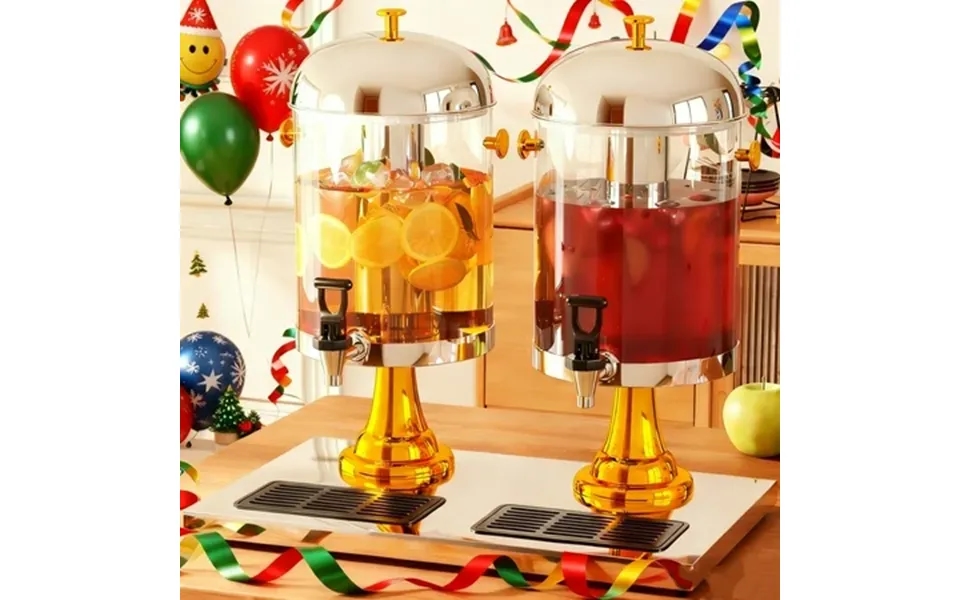 Gomok 4.4 Gallon Stainless Steel Beverage Dispenser With Stand Juice And Punch Dispenser With Ice Core And Spigot