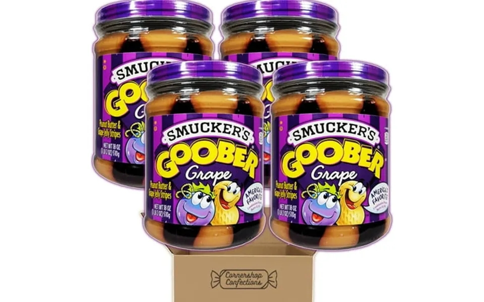 Goober Peanut Butter And Grape Jelly 4 Jar Bundle - 72 Ounces Total
