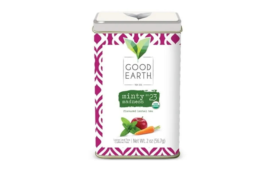 Good Earth Tea Minty Madness - Premium Organic Loose Leaf Herbal Tea Brightness Of Peppermint Sweet Notes Of Organic App