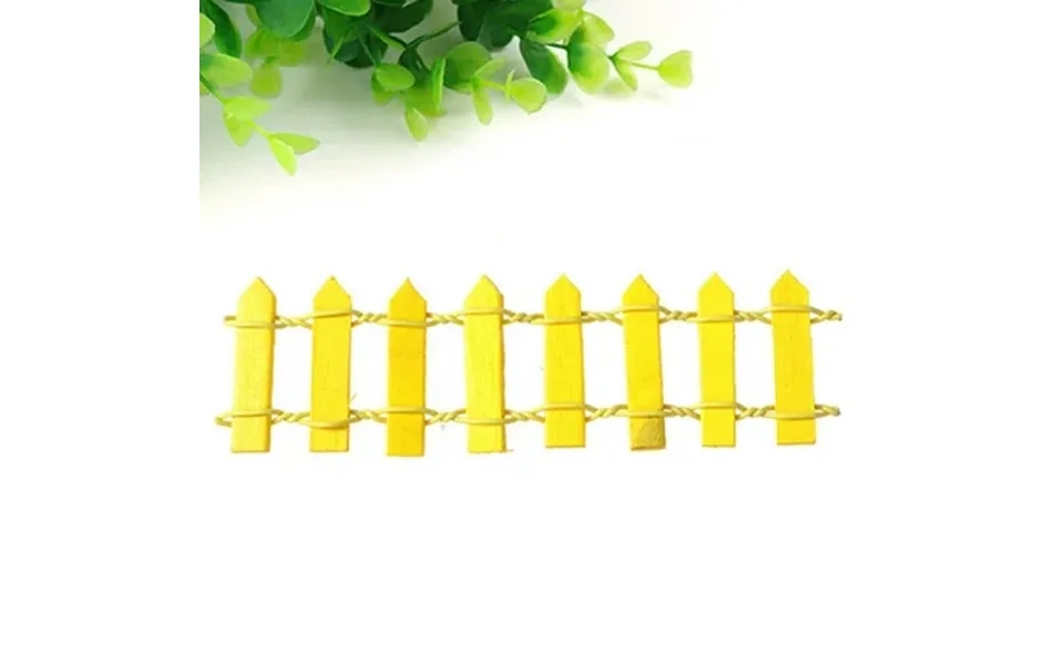 Goohochy Mini Fence 1piece Yellow Wooden For 11.8x1.2x0.08in