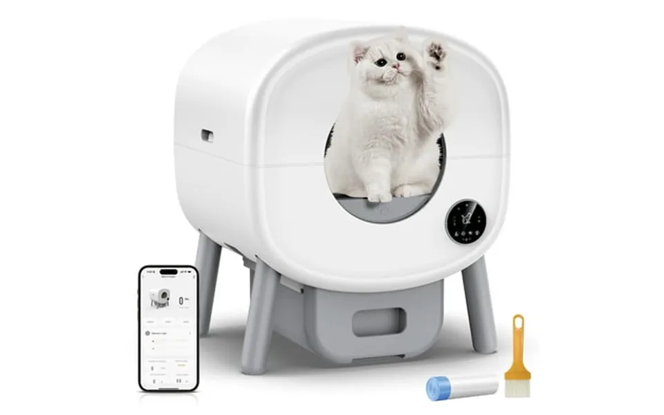 Goovi Self Cleaning Cat Litter Box Smart Automatic Litter Box With App Control White