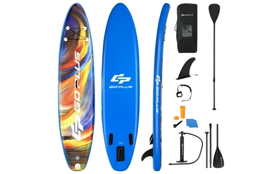 Goplus 10.5 Inflatable Stand Up Paddle Board Sup Surfboard With Aluminum Paddle