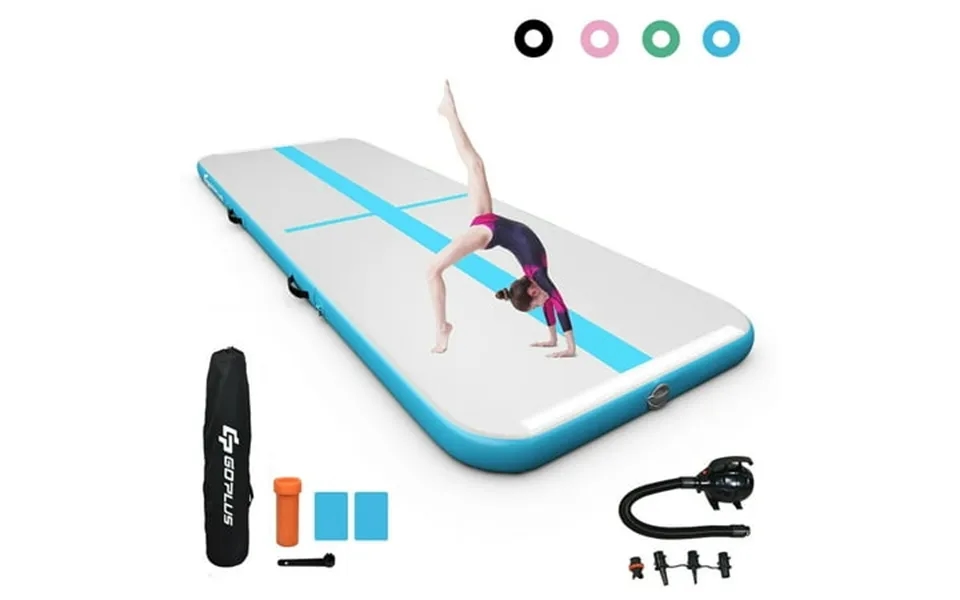 Goplus 10ft Tumbling Inflatable Gymnastics Tumbling Mat W Pump Navy