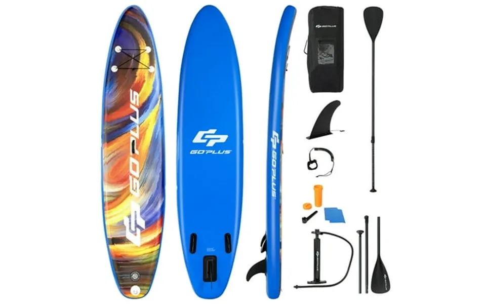 Goplus 11 Inflatable Stand Up Paddle Board Sup Surfboard With Pump Aluminum Paddle