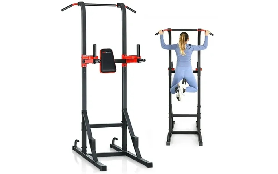 Goplus Multi-function Power Tower Pull Up Bar Dip Stand Home Gym Full-body Workout