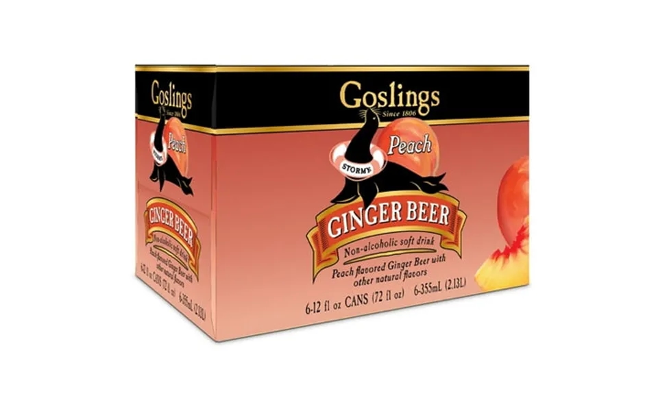 Goslings Stormy Peach Ginger Beer 6 Pack Of 12 Fl. Oz Aluminum Cans
