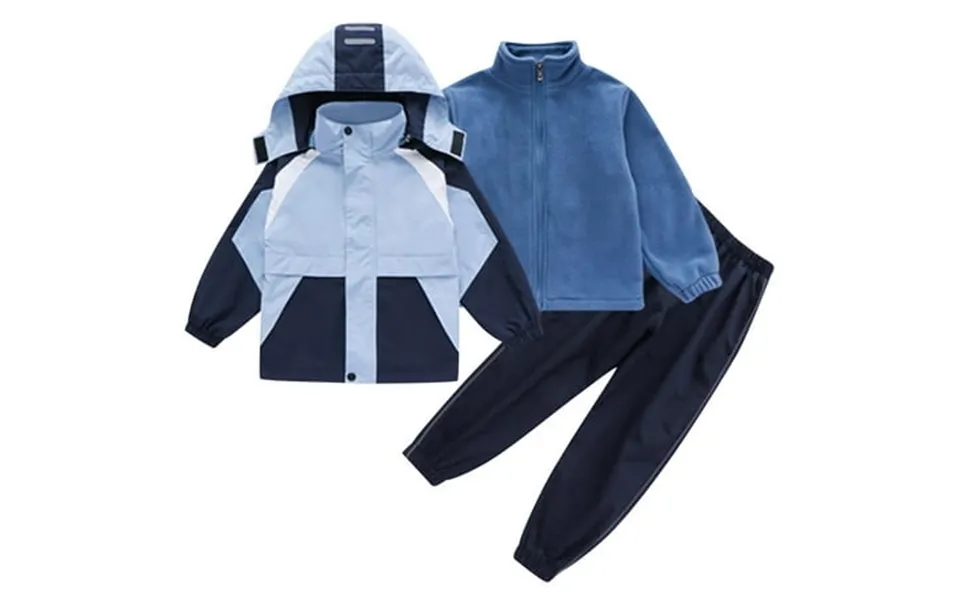 Gpaecead Kids Ski Suit Snowsuit Three Piece Set Boys Girls Snowboard Suit Ski Jumpsuits Coveralls Waterproof Windproof B