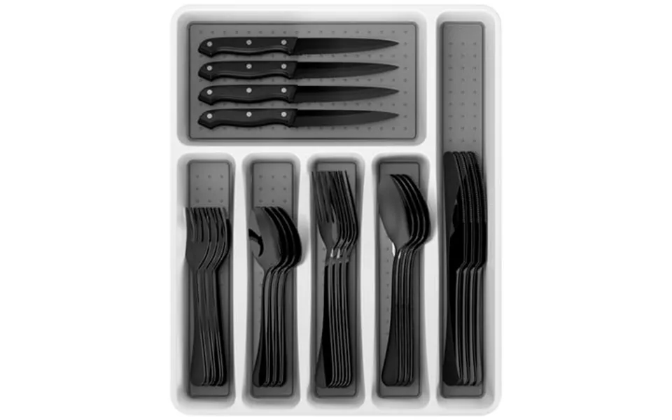 Gped 49-piece Silverware Set With Organizer Heavy Duty Stainless Steel Flatware Set Service For 8 Cutlery Set With Steak
