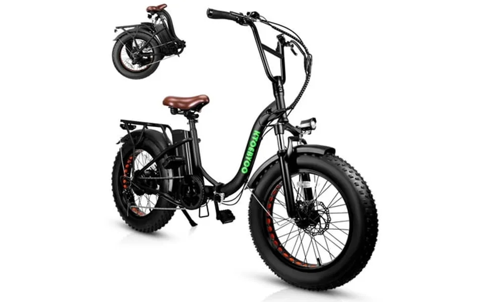 Gpower Foldable Electric Mountain Bike For Adult 20 750w Motor Fat Tire 48v 15ah Ul2849 Black
