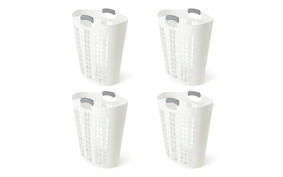 Gracious Living Easy Carry Flex Hamper Laundry Basket W Handles 4 Pack