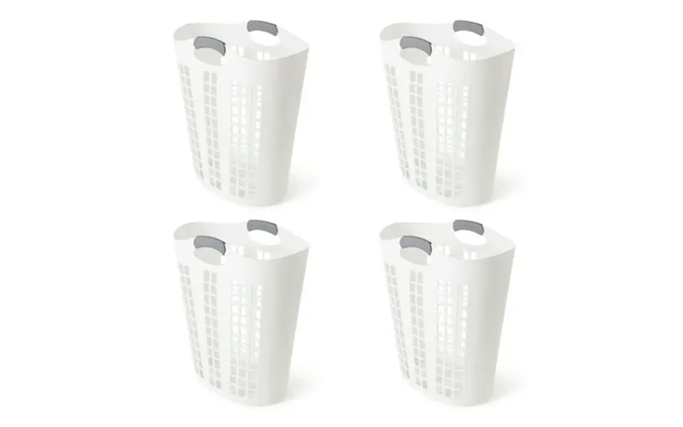 Gracious Living Easy Carry Flex Hamper Laundry Basket W Handles 4 Pack