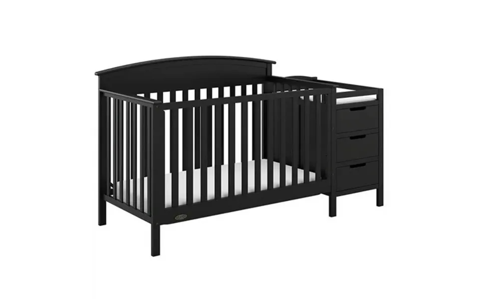 Graco Benton 4-in-1 Convertible Baby Crib And Changer Black