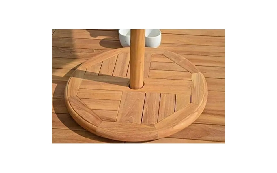 Grade-a Teak Wood 20 Lazy Susan W Umbrella Hole Outdoor Patio Garden Dining Tsaxls
