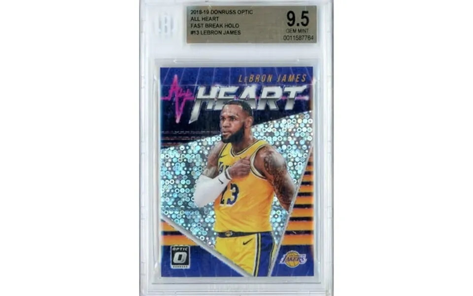 Graded 2018 Donruss Optic All Heart Lebron James 13 Fast Break Holo Basketball Card Bgs 9
