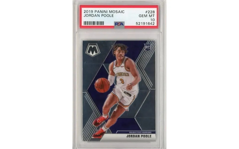 Graded 2019-20 Panini Mosaic Jordan Poole 228 Rookie Rc Basketball Card Psa 10 Gem Mint