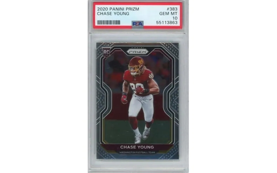 Graded 2020 Panini Prizm Chase Young 383 Rookie Rc Football Card Psa 10 Gem Mint