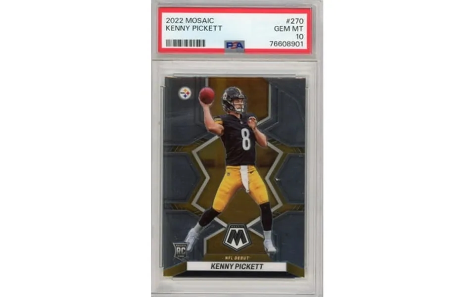 Graded 2022 Panini Mosaic Kenny Pickett 270 Rookie Rc Football Card Psa 10 Gem Mint