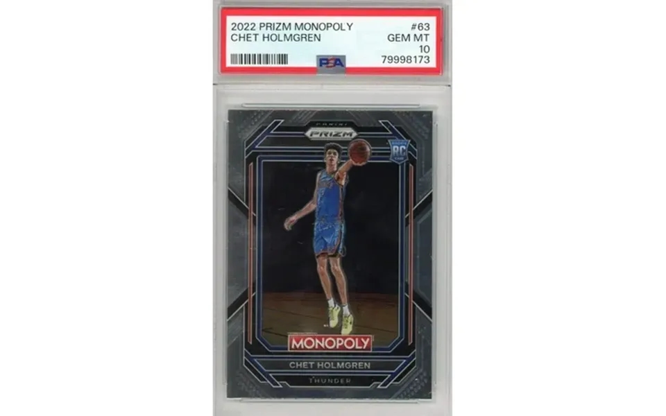 Graded 2022 Panini Prizm Monopoly Chet Holmgren 63 Rookie Rc Basketball Card Psa 10 Gem Mint