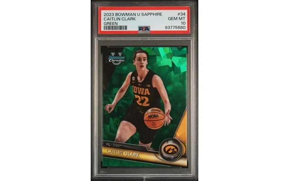 Graded 2023 Topps Bowman U Sapphire Caitlin Clark 34 Green 99 Rookie Rc Basketball Card Psa 10 Gem Mint