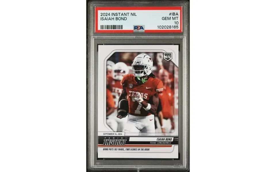 Graded 2024 Panini Instant Nil Isaiah Bond Iba Rookie Rc Football Card Psa 10 Gem Mint