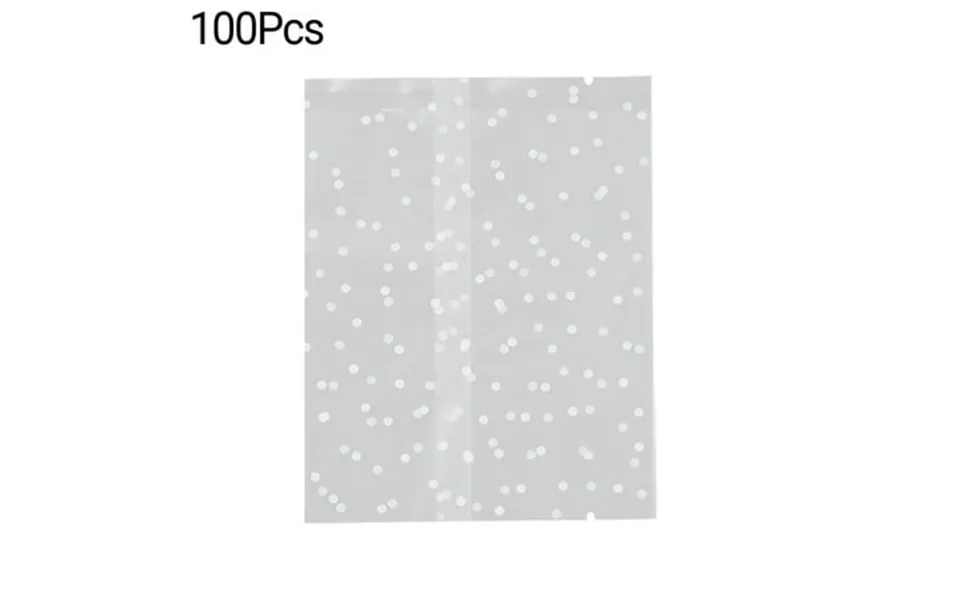 Grandest Birch 100pcs Pack Machine Seal Bags Clear Waterproof Plastic White Dot Vacuum Sealer Bag Cookie Food Saver Stor
