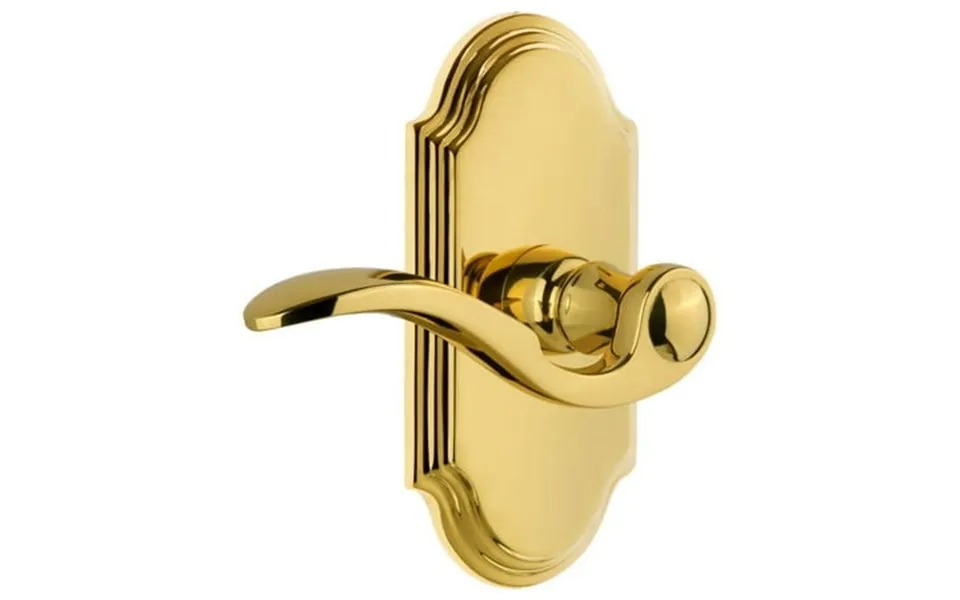 Grandeur Arcbel Psg 234 Lh Arc Solid Brass Left Handed Passage Door Lever Set - Brass