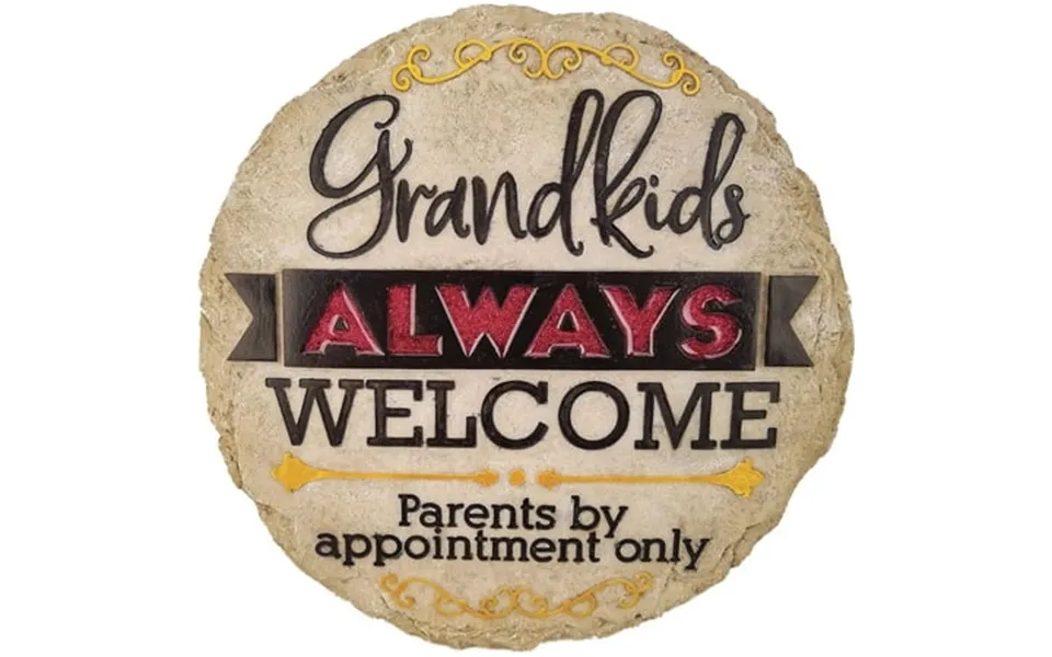 Grandkids Welcome Step Stone Decorative Wall Plaque