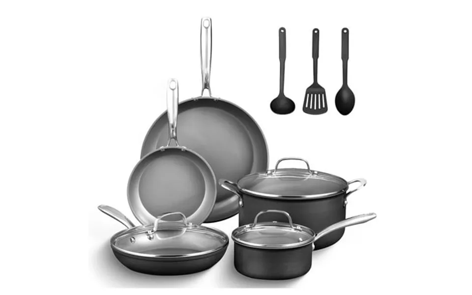 Granitestone Diamond Pro Pots And Pans Set 13 Piece Nonstick Kitchen Cookware Set Cooking Sauce Pan Frying Skillets Gray