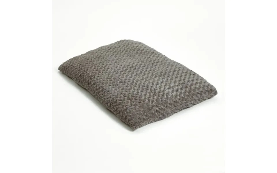 Gray Soft Rectangular Pet Bed Large Furry Dog Bed Cat Bed For Indoor Outdoor Use 36 X 48