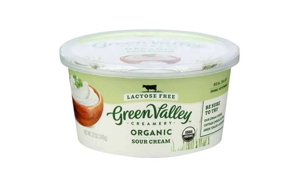 Green Valley Organic Lactose Free Sour Cream 12 Ounce -- 6 Per Case