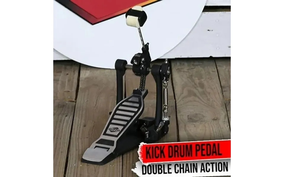 Griffin Bass Drum Pedal - Single Kick Foot Percussion Hardware Double Chain