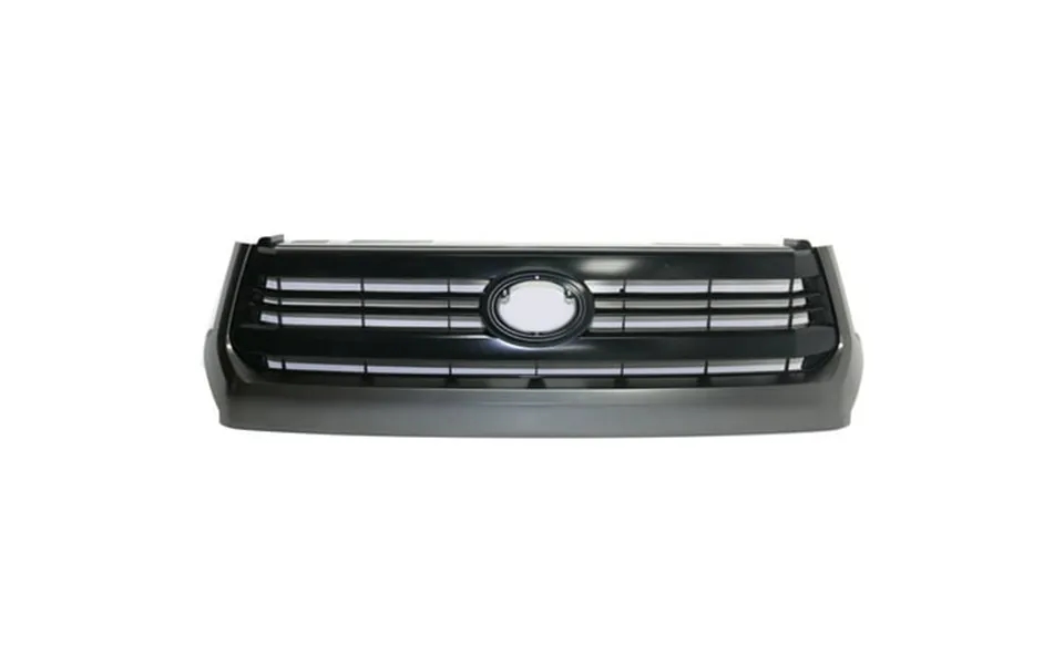 Grille Assembly Compatible With Toyota Tundra 2014-2017 Painted-black With Gray Molding And Front Emblem Sr Model