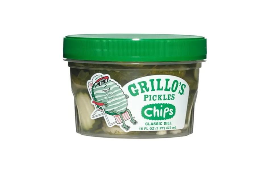 Grillo S Pickles Classic Dill Pickle Chips 16 Fl Oz Tub