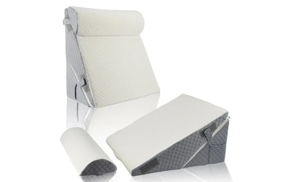 Grnoedn Wedge Pillow For Sleeping Orthopedic Adjustable Memory Foam Bed Wedge Pillows Set For Acid Reflux Leg Back Pain