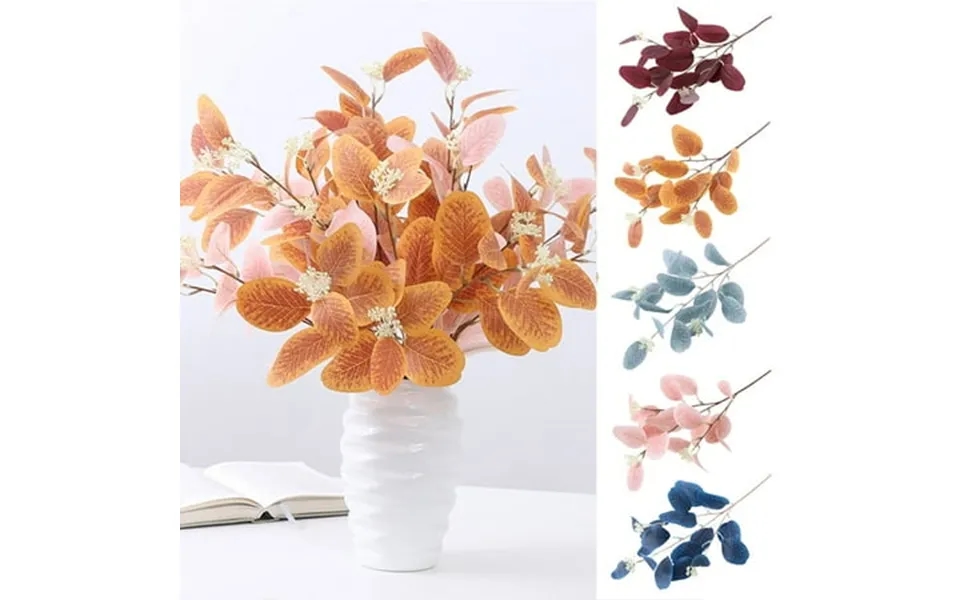 Grnshts 1pc Artificial Fake Plants Eucalyptus Leaves Branch 16