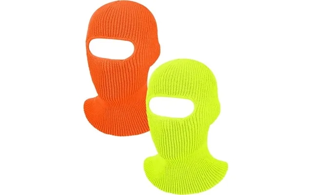 Grnshts 2 Pieces 1-hole Knitted Ski Full Face Covering Adult Winter Balaclava For Outdoor Sports product image