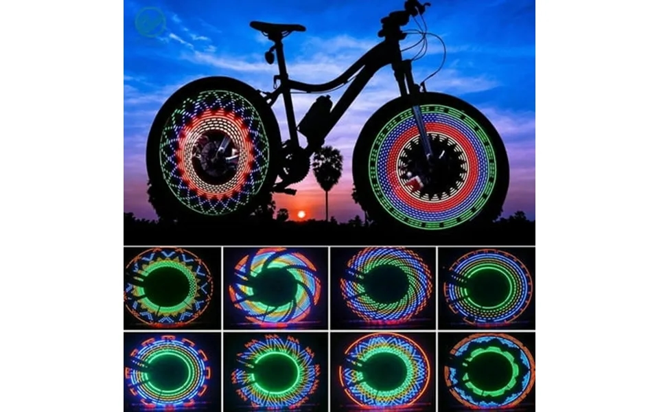 Grnshts Bike Wheel Lights Bicycle Wheel Lights Waterproof Rgb Ultra Bright Spoke Lights 32-led 30pcs Changes Patterns -s