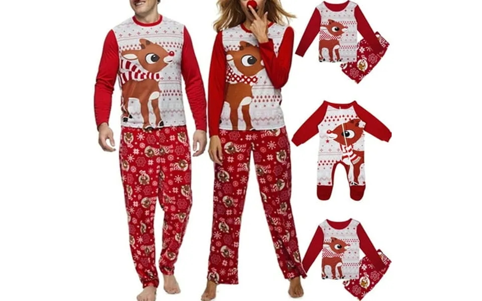 Grnshts Christmas Family Matching Pajamas Set Elk Print Adult Men Women Kids Baby Sleepwear Nightwear Dad