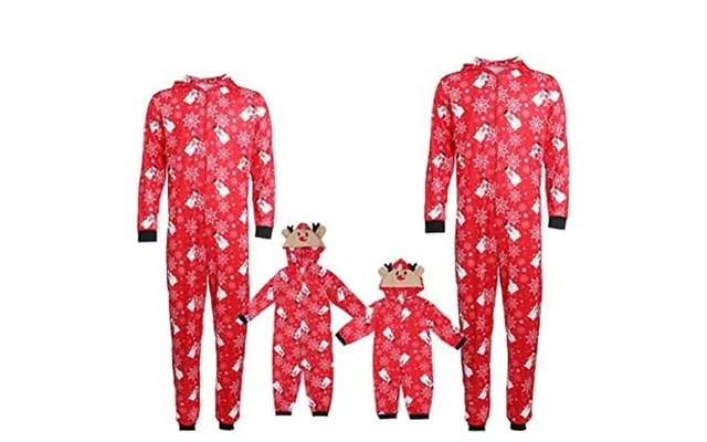 Grnshts Christmas Family Matching Pajamas Set Snowman Print Long Sleeve Hooded Onesies Home Holiday Sleepwear Nightwear  product image
