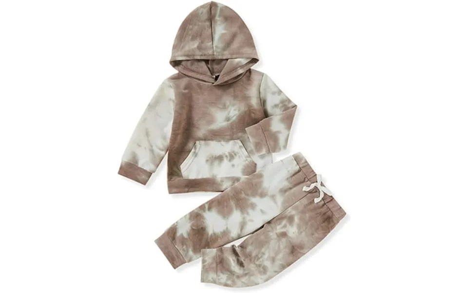 Grnshts Toddler Baby Boy Tie Dye Pants Set Hoodie Pocket Top Long Pants 2pcs Fall Winter Outfits Clothes