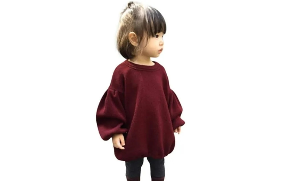 Grnshts Toddler Baby Girl Boy Knit Sweater Blouse Warm Pullover Sweatshirt Long Lantern Sleeve Tops Fall Winter Clothes