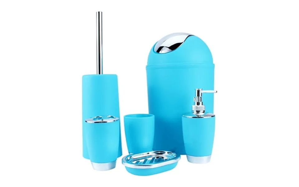 Gseagtia New 6pcs Bathroom Accessory Set Soap Dish Dispenser Tumbler Toothbrush Household