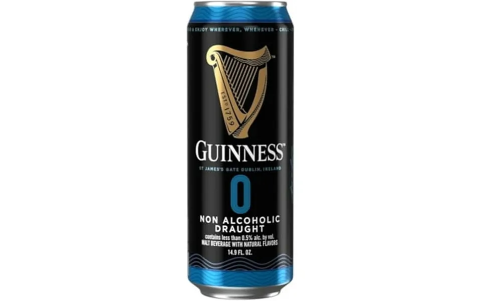 Guinness 0 Non Alcoholic Draught Pack Of 24 1 Case 14.9oz Cans St James Gate Ireland Brew Includes 24 Individual Guinnes