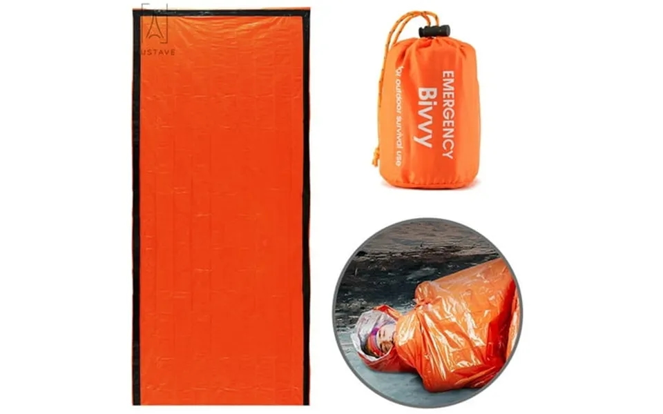 Gustavedesign Portable Emergency Sleeping Bag Thermal Waterproof Blanket Outdoor Survival Camping Bag For Outdoor Advent