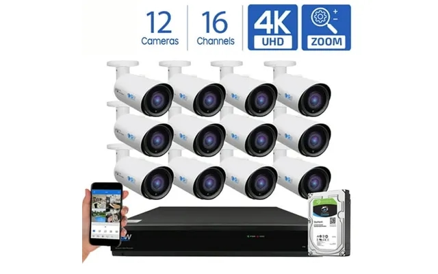 Gw Security 16 Channel 4k H.265 Cctv Security System With 12 X Uhd 8mp Outdoor Indoor 2 product image