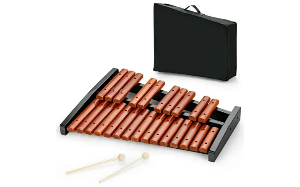 Gymax 25 Note Xylophone Wooden Percussion Educational Instrument W 2 Mallets