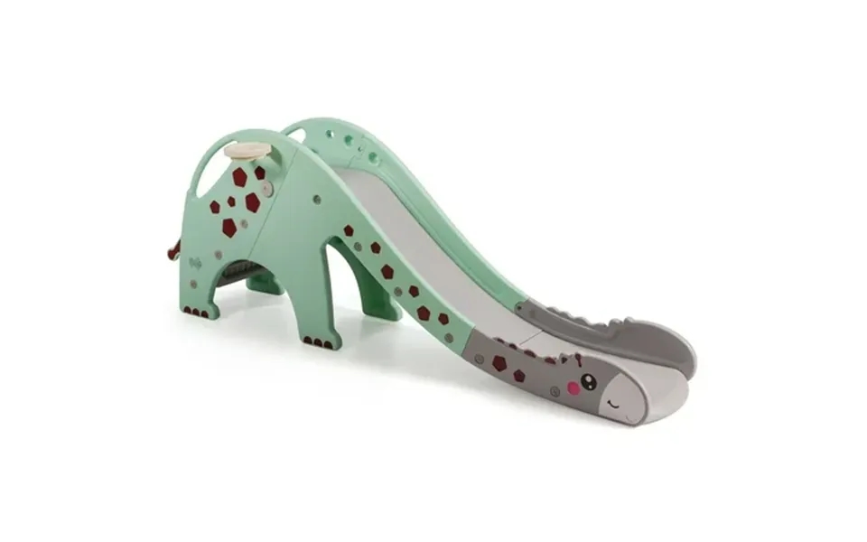 Gymax 3 In 1 Kids Climber Slide Play Set W Basketball Hoop Indoor Outdoor Green